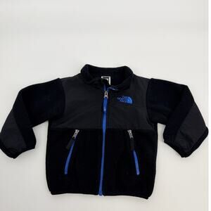The North Face Denali Toddler Relaxed Fit Jacket Zip Front Black Blue 2T